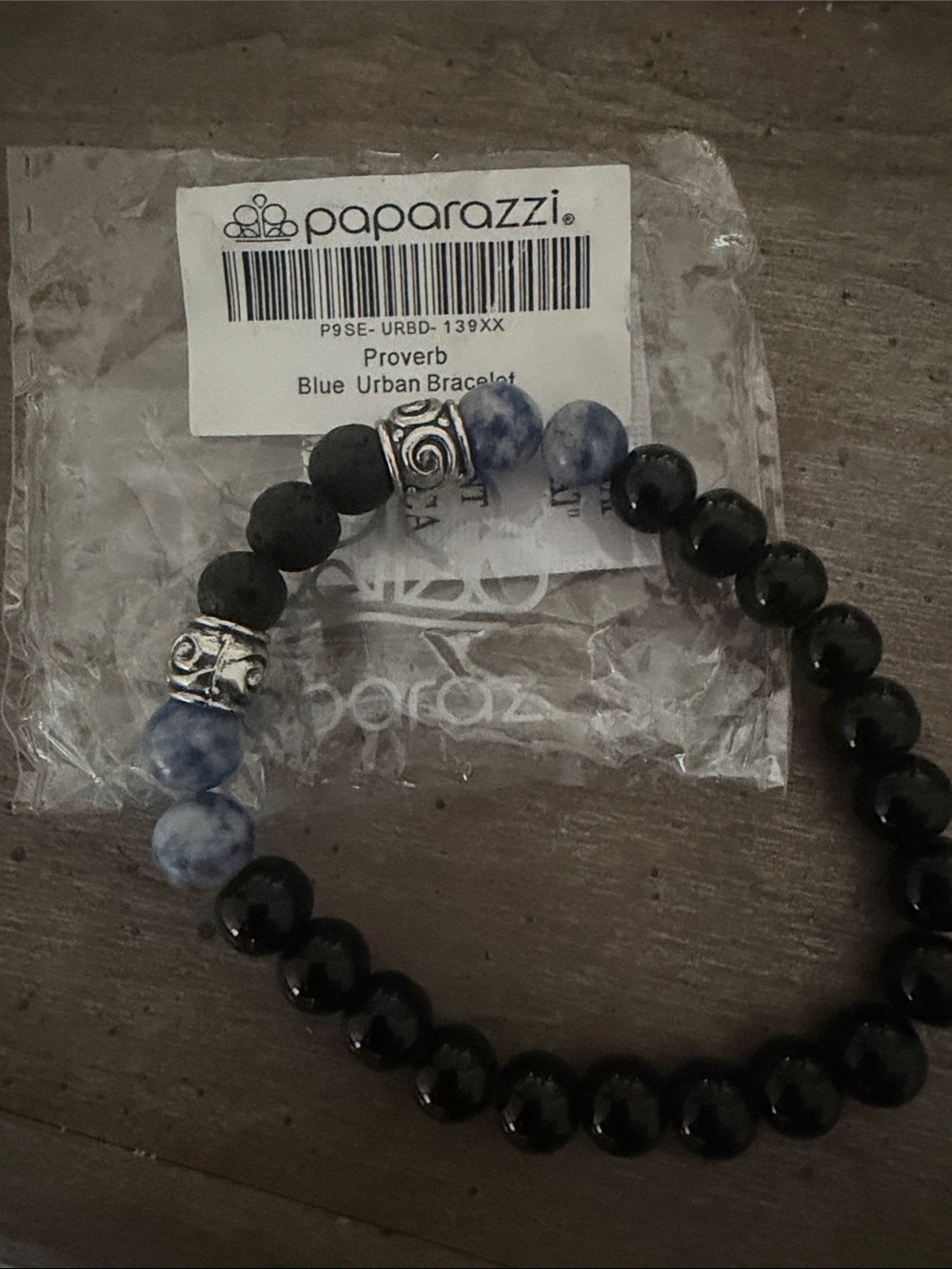 Paparazzi Proverb Blue Urban Beaded Stretch Bracelet - Picture 4 of 4
